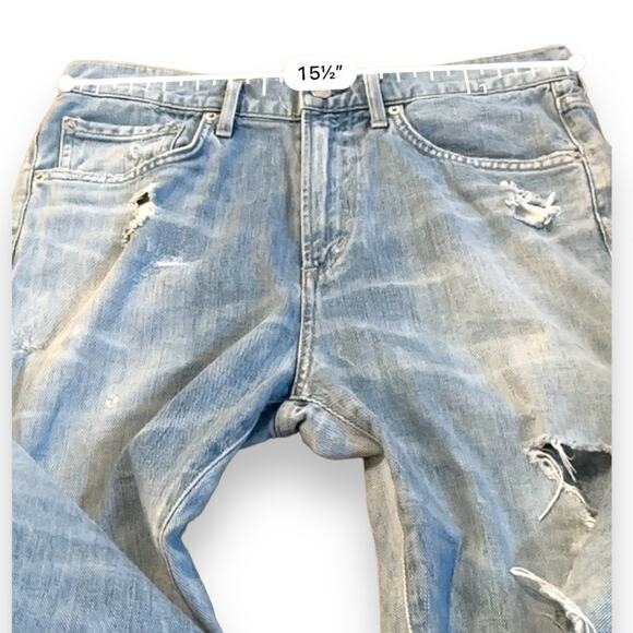 AGOLDE Dakota Distressed Relaxed Boyfriend Capri Relaxed Skater Shorts Sz 28 - Picture 10 of 12